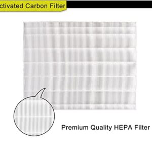 116130 Replacement Filter H for Winix 5500-2 AM80 Air Purifier True HEPA Activated Carbon Pre-Filters 2 Pack Washable Advanced Control Filter and 2 Pack PlasmaWave Odor Reducing Carbon Filters