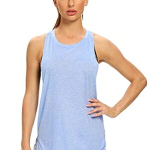 Ullnoy Workout Tank Tops for Women Running Muscle Tanks Sleeveless Loose Fit Gym Yoga Sport Shirts-5 Pack Black/White/Dark Gray/Army/Blue M