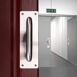 WANLIAN 2Pcs Pull Push Door Plate Handle 8inch Stainless Steel Heavy Duty Barn Door Pull for Shed Commercial Fire Door with Mounting Screws (Silver, 200x65mm/7.9x2.6inch)