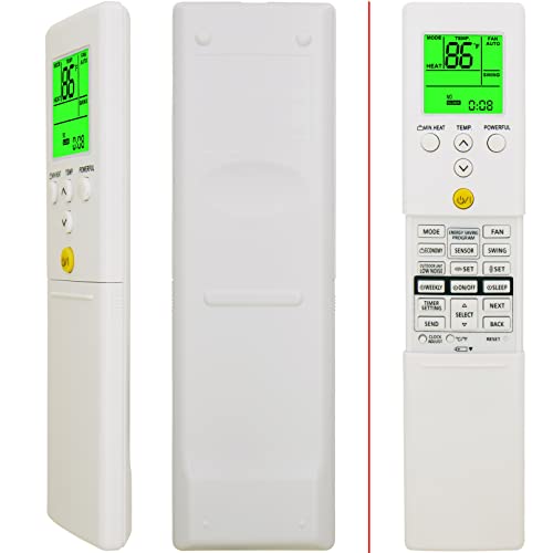 Replacement for Fujitsu Air Conditioner Remote Control AR-REM1U ARREM1U ASU9RLS3Y ASU12RLS3Y ASU15RLS3Y ASU30RLE, ASUG09LZAS ASUG12LZAS ASUG15LZAS Display in Both Fahrenheit and Celsius