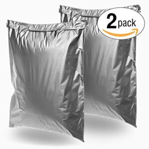 22x28 Jumbo Self-Seal Poly Mailer Bags 2.5 Mil (2 Pack Silver)