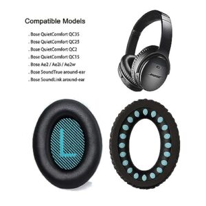 Bose Headphones Replacement Ear Pads for QuietComfort QC35/35ii/25/2/15 Ear Cushions for QC35 QC35ii QC25 QC2 QC15 Ae2 Ae2i Ae2w Sound True & SoundLink (Around-Ear Series Only)