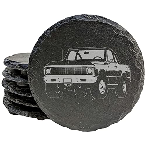 1971 Chevy K5 Blazer Coasters - Round Slate - set of 4