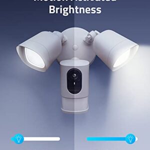 eufy Security Floodlight Cam E221, 2K, Built-in AI, 2-Way Audio, No Monthly Fees, 2,500-Lumen Brightness, Weatherproof, HomeBase Not Compatible, Hardwired, Motion Only Alert