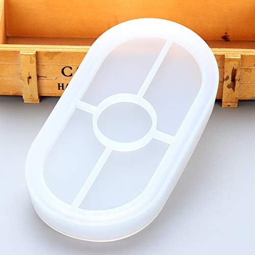 3 Pack Ashtray Molds, Oval Coaster Epoxy Resin Casting Mould DIY Jewelry Tray Dishes for Craft Jewelry Storage Office Home Decoration (3)