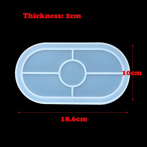 3 Pack Ashtray Molds, Oval Coaster Epoxy Resin Casting Mould DIY Jewelry Tray Dishes for Craft Jewelry Storage Office Home Decoration (3)