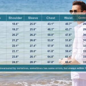 COOFANDY Men's Cotton Linen Henley Shirt Long Sleeve Hippie Casual Beach T Shirts Pink