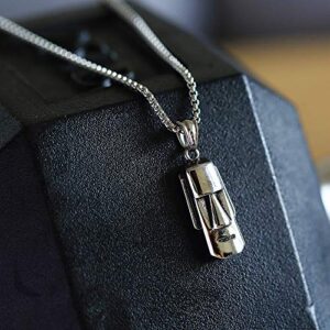 PAMTIER Men's Stainless Steel Easter Island Stone Statue Pendant Necklace Vintave with Chain