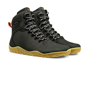 Vivobarefoot Tracker II FG, Mens Leather Waterproof Hiking Boot With Barefoot Firm Ground Sole and Thermal Protection