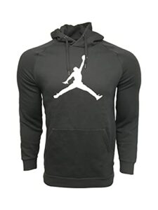 nike men's hoodie, hooded sweatshirt cotton/polyester blend jordan active da6801 black (large)