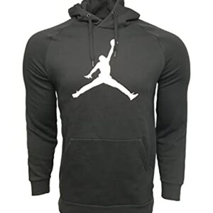 Nike Men's Hoodie, Hooded Sweatshirt Cotton/Polyester Blend Jordan Active DA6801 Black (Large)