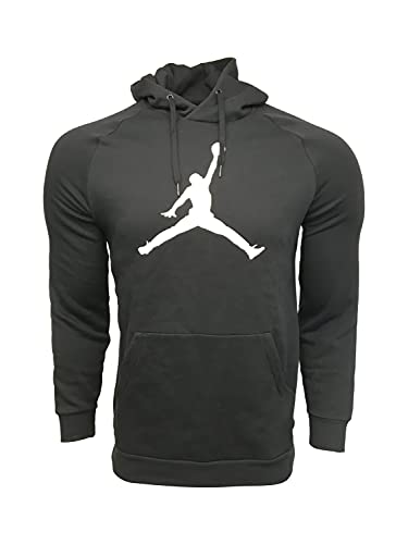 Nike Men's Hoodie, Hooded Sweatshirt Cotton/Polyester Blend Jordan Active DA6801 Black (Large)