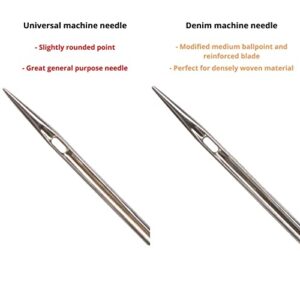 Denim and Universal Sewing Machine Needles Combo Pack, (Size: Assorted) Fits Brother, Baby Lock, Bernette, Bernina, Elna, Necchi, Juki, Janome, Kenmore, Singer Sewing Machines by Apartment ABC