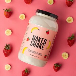 NAKED nutrition Naked Shake - Vegan Protein Powder, Strawberry Banana - Flavored Plant Based Protein With Mct Oil, Gluten-Free, Soy-Free, No Gmos Or Artificial Sweeteners - 30 Servings