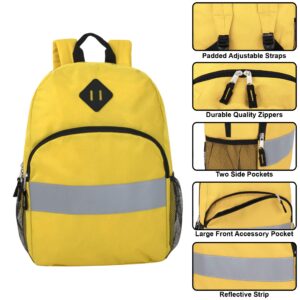 Trail maker Kids Reflective Backpack for School, Colorful Backpack with Reflector Strips, Side Pocket, Padded Straps