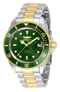 invicta men's pro diver 40mm stainless steel automatic watch, two tone (model: 35700)
