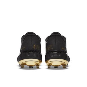 Nike Alpha Huarache Elite 3 Low Premium CV3553-001 Men's Black-Gold Baseball Cleats 11 US