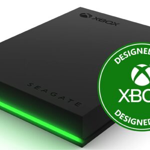 Seagate Game Drive for Xbox 2TB External Hard Drive Portable HDD - USB 3.2 Gen 1, Black with built-in green LED bar , Xbox Certified, 3 year Rescue Services (STKX2000400)