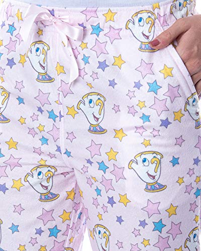 Disney Princess Women's Beauty And The Beast Chip Potts Smooth Touch Sleep Bottoms Lounge Pajama Pants (X-Small)