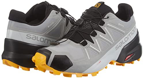 Salomon Speedcross 5 Gore-tex Trail Running Shoes for Men, Monument/Black/Saffron, 12