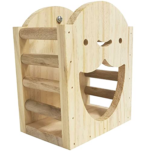 kathson Rabbit Hay Feeder Rack Wood Grass Holder Less Wasted Hay Box Food Feeding Manger Hanging Hay Dispenser for Bunny Chinchilla Guinea Pigs Small Animals