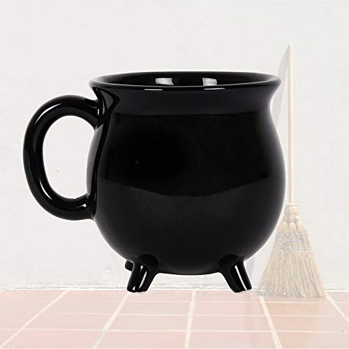 Witch's Brew Black Cauldron Coffee Mug 12 fl oz Ceramic Drinkware Halloween Decor Tabletop