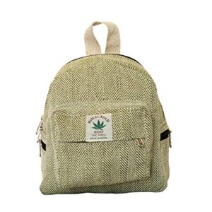 eco friendly mini backpack for women handmade hemp backpack for women organic beautiful small backpack (light green)