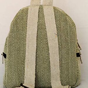 Eco Friendly Mini Backpack For women Handmade Hemp Backpack For Women organic Beautiful Small Backpack (LIGHT GREEN)