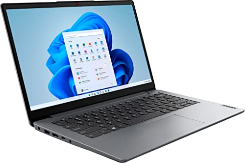 Lenovo IdeaPad 1i 14" Laptop Computer, Intel Celeron N4020 up to 2.8GHz, 4GB LPDDR4 RAM, 128GB Storage (64GB eMMC + 64GB Flash Drive), 802.11AC WiFi, Bluetooth, Type-C, Cloud Grey, Windows 11 S