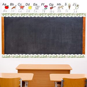 Eucalyptus Die-Cut Border Trim 36ft Per Roll Two Sided Printed Leaves Border for Classroom Back to School Decoration