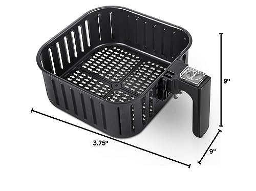 COSORI Air Fryer Accessories, Replacement 5.8QT Original Basket For COSORI CP358-AF, CS358-AF Air Fryers, Non-Stick, Dishwasher-Safe, CAF-P582B, Black