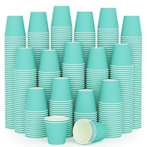 turbo bee 600pack 3 oz paper cups, disposable sky blue bathroom cups,small mouthwash cups,espresso cups, paper cups for party, picnic,travel and event