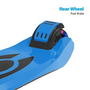 Hover-1 Vivid Folding Kick Scooter for Kids (5+ Year Old) | Features Lean-to-Turn Axle, Solid PU Tires & Slim-Design, 110 LB Max Load Capacity, Safe, Blue