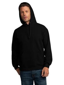 fruit of the loom men's eversoft fleece sweatshirts & hoodies, pullover-black, x-large