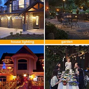 Hompavo 【Upgraded】 LED Flame Light Bulbs Halloween Decorations, 4 Modes Flickering Light Bulbs with Upside Down Effect, E26/E27 Base Flame Bulb for Christmas Party Home Indoor & Outdoor (2 Pack)