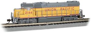 bachmann trains - gp38-2 - dcc econami™ sound value-equipped locomotive - union pacific® #2144 without dynamic brakes (little rock block lettering) - n scale