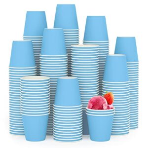 turbo bee 300pack 3oz disposable paper cups,hot/cold beverage drinking cup，small blue paper cups for bathroom and mouthwash…