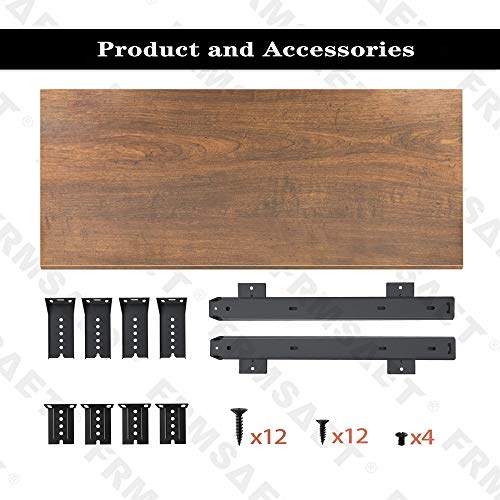 FRMSAET Furniture Accessories Office Product Suits Hardware 20/24/30 inches Keyboard Drawer Tray Wood Holder Under Desk Adjustable Height Platform. (24 inches, Brown)