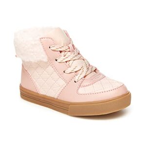 oshkosh b'gosh girls feona high-top sneaker, pink, 8 toddler