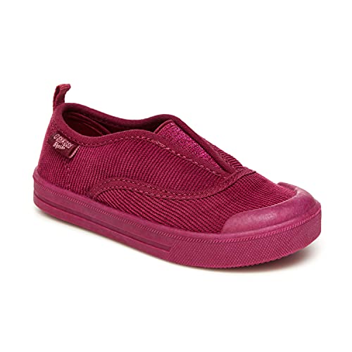 OshKosh B'Gosh Girls Lita Slip-On Shoe, Burgundy, 6 Toddler