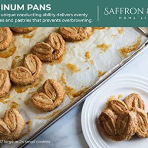 Commercial Quality Cookie Sheet Pan - 2 Pack Aluminum Half Sheet Baking Pan by Saffron & Sage Home Living - This 13x18 Baking Sheet Set is Rust & Warp Resistant, Heavy Duty, of Thick Gauge