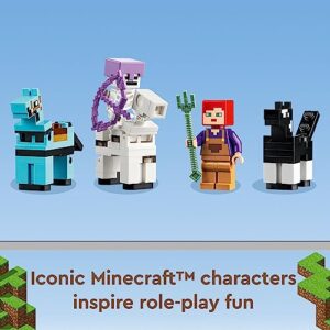 LEGO Minecraft The Horse Stable 21171 Building Kit; Fun Minecraft Farm Toy for Kids, Featuring a Skeleton Horseman; New 2021 (241 Pieces)