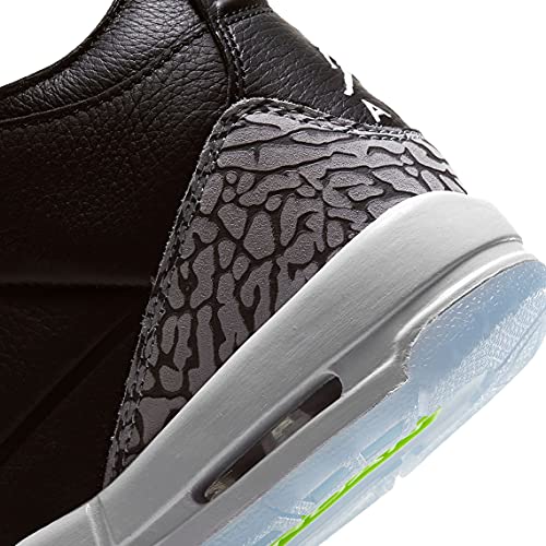 Jordan Air Jordan 3 Retro SE (Big Kid) Black/White/Electric Green/Violet Shock 6 Big Kid M