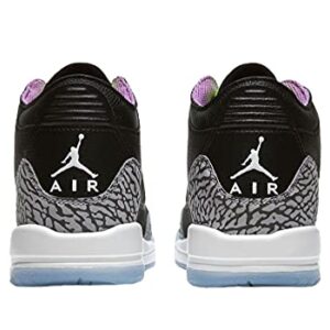 Jordan Air Jordan 3 Retro SE (Big Kid) Black/White/Electric Green/Violet Shock 6 Big Kid M