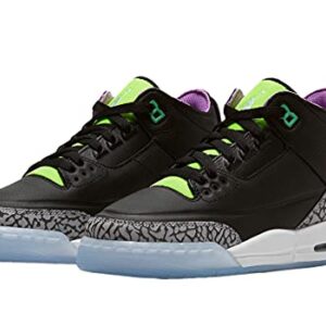 Jordan Air Jordan 3 Retro SE (Big Kid) Black/White/Electric Green/Violet Shock 6 Big Kid M