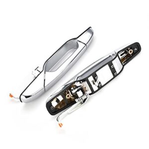 Exterior Chrome Door Handle 4 PCS Front Rear Driver & Passenger Compatible with 2007-2014 Cadillac Escalade Chevy Avalanche Silverado Suburban GMC Sierra Yukon OE # 20828258 22738721 25960525 22738722