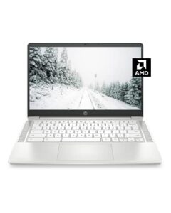 hp chromebook 14a laptop, amd 3015ce processor, 4 gb ram, 32 gb emmc storage, 14-inch fhd ips display, google chrome os, anti-glare screen, long-battery life (14a-nd0080nr, 2021, ceramic white)