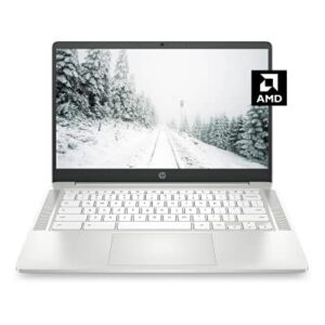 HP Chromebook 14a Laptop, AMD 3015Ce Processor, 4 GB RAM, 32 GB eMMC Storage, 14-inch FHD IPS Display, Google Chrome OS, Anti-glare Screen, Long-Battery Life (14a-nd0080nr, 2021, Ceramic White)