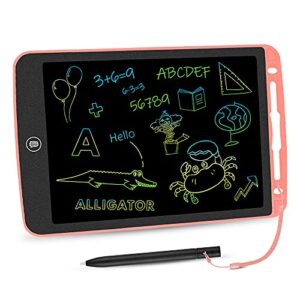 lcd writing tablet 10 inch toddler doodle board, colorful drawing tablet, erasable electronic painting pads, educational and learning kids toy for 2 3 4 5 6 year old boys and girls gifts(pink)