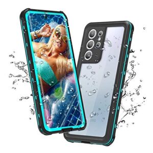 samsung galaxy s21 ultra waterproof case, galaxy s21 ultra case with screen protector, heavy duty protective ip68 waterproof case for samsung galaxy s21 ultra 6.8",2021 (s21 ultra-6.8", teal)